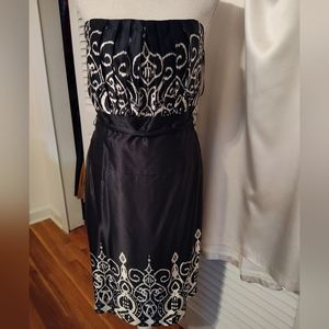 100% silk WHBM strapless dress